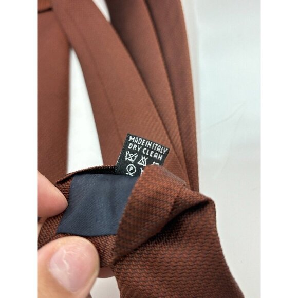 VTG LOT OF 3 Orange/Red Tone Silk Ties Made in Italy Abstract Double Ring - Picture 4 of 7